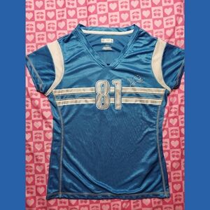 NFL Detroit Lions Calvin Johnson #81 Silver - Patterned Women's Jersey